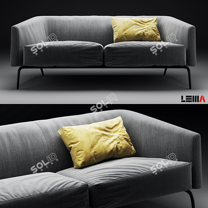 KAIWA Modern Sofa: Comfort and Style 3D model image 2