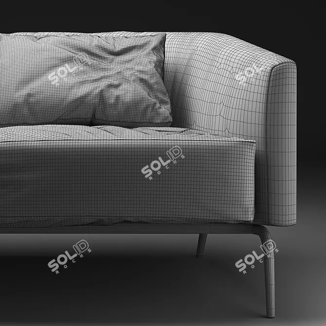 KAIWA Modern Sofa: Comfort and Style 3D model image 3