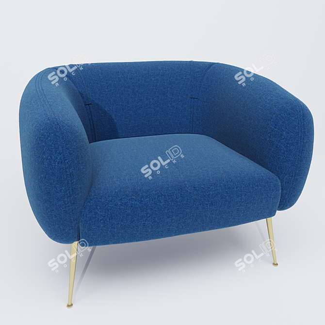 Willa Arlo Armchair: Sleek and Stylish 3D model image 1