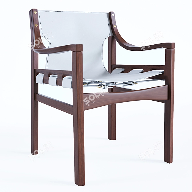 Elegant Livoni Dining Arm Chair 3D model image 1