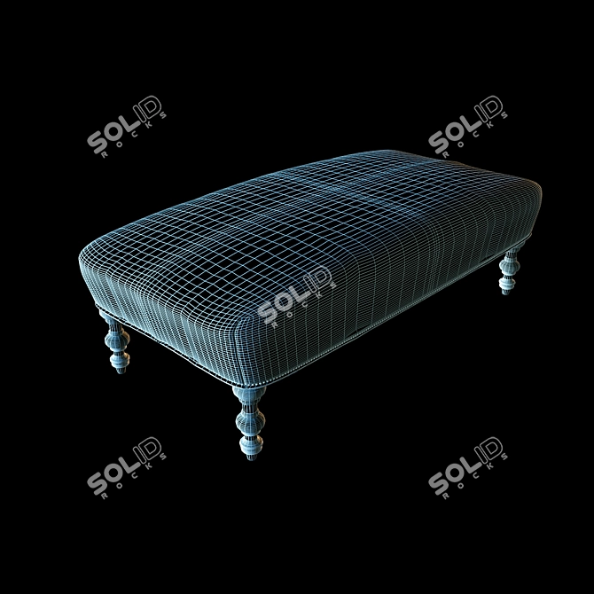 Traditional Tilda Bench Ottoman 3D model image 3