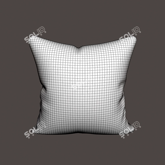 Cute Orange Cat Decorative Pillow 3D model image 2