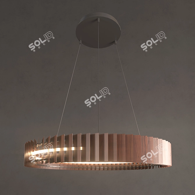 Sleek Kotka Chandelier: H120cm/D120cm 3D model image 1