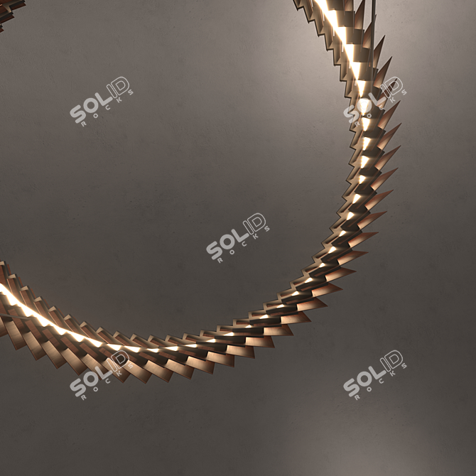 Sleek Kotka Chandelier: H120cm/D120cm 3D model image 2