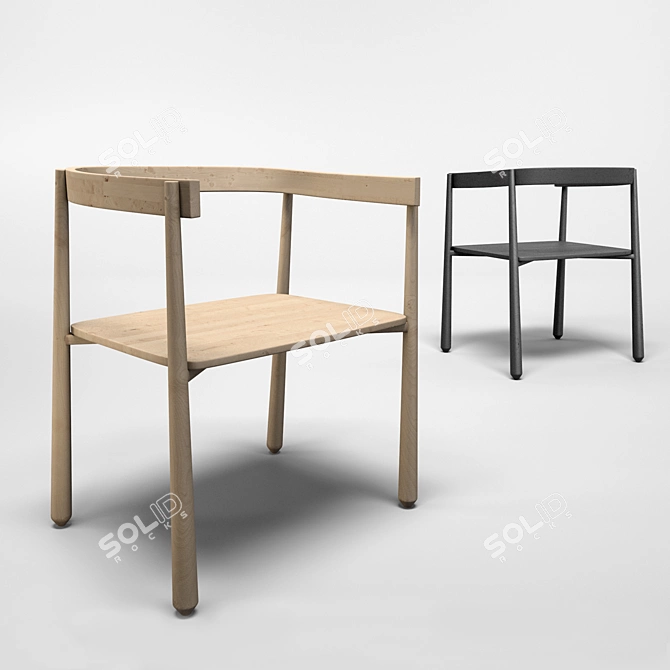 ErgoLux Chair: Ultimate Comfort for Your Workspace 3D model image 1