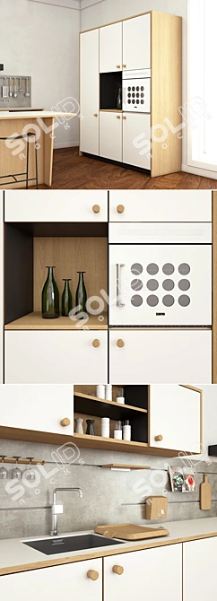 Sophisticated SCHIFFINI Lepic Kitchen 3D model image 2