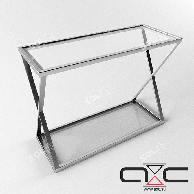 Modern Metal and Glass Coffee Table by Fabrika Albera 3D model image 1