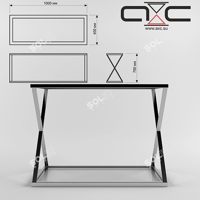 Modern Metal and Glass Coffee Table by Fabrika Albera 3D model image 2