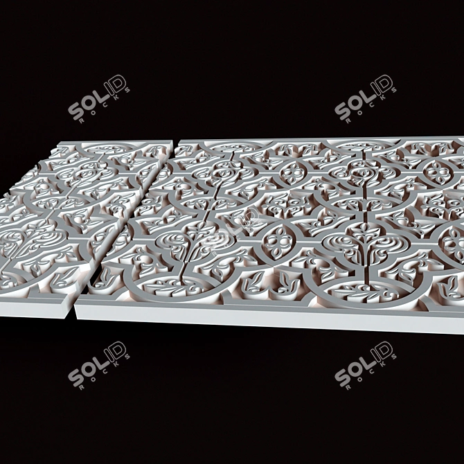 Afrasiab Gypsum Panels 01 3D model image 2