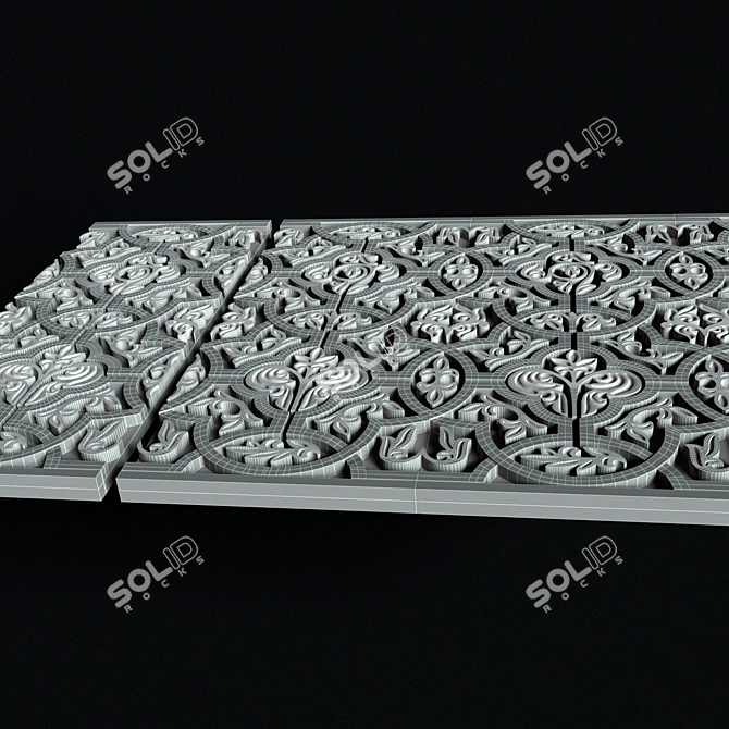 Afrasiab Gypsum Panels 01 3D model image 3