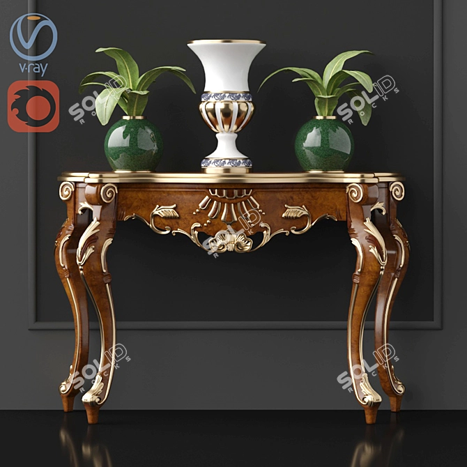 Modenese Gastone Console: Classic Elegance 3D model image 1