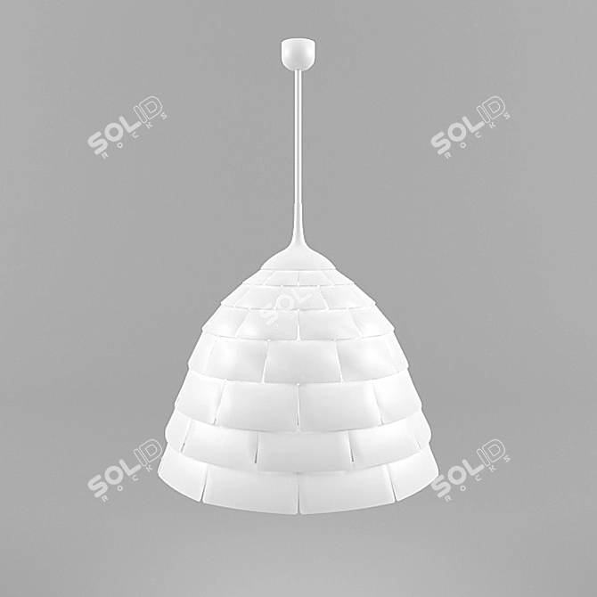 Modern Scandinavian Lamp and Table Set 3D model image 3