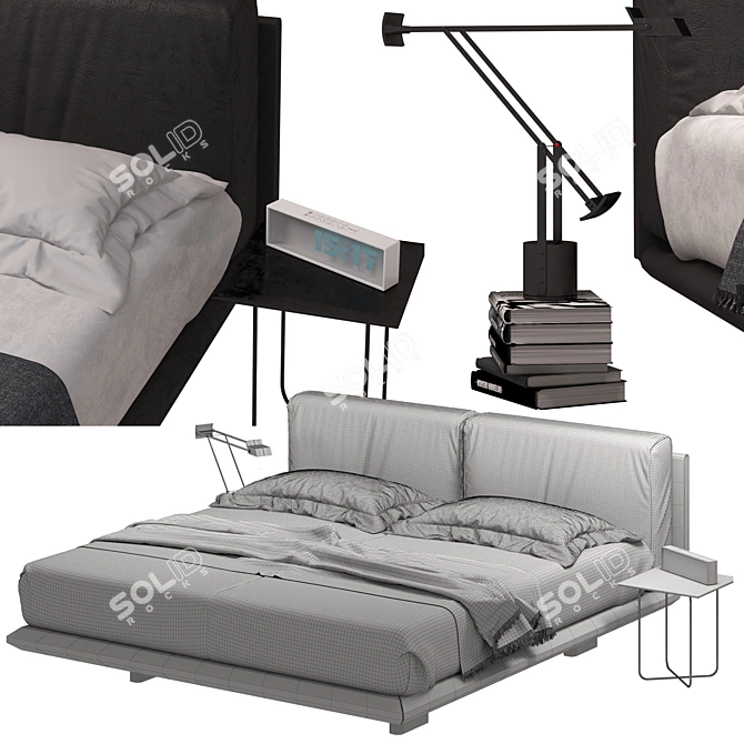 Luxurious Romeo Bedroom Set 3D model image 3