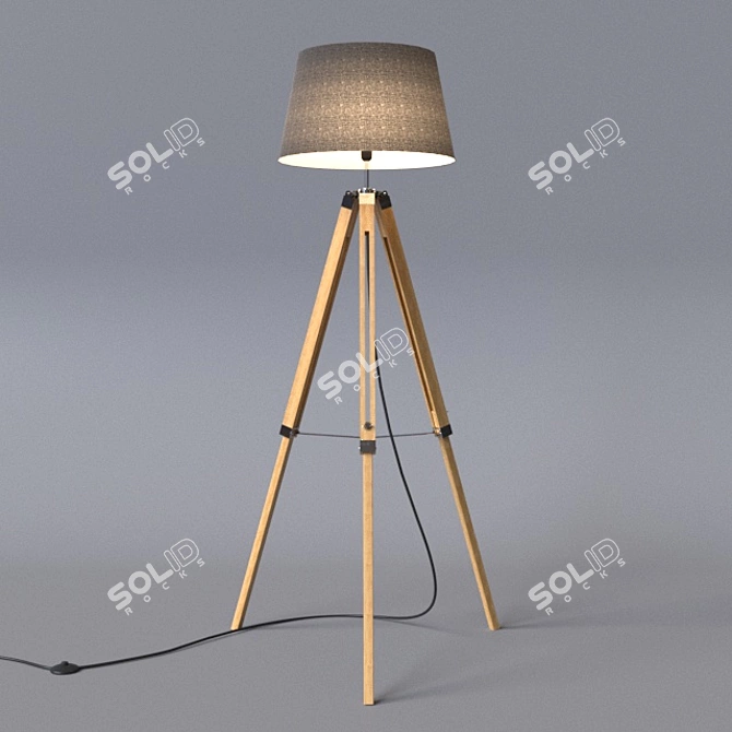 European Loft Design Floor Lamp 3D model image 1