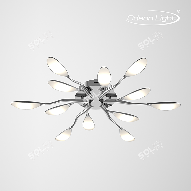 Modern Chrome Chandelier ODEON LIGHT Scoppa 3D model image 1