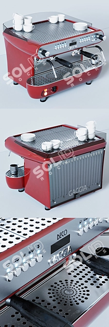 Gaggia Deco D Red - The Perfect Espresso Machine! 3D model image 2