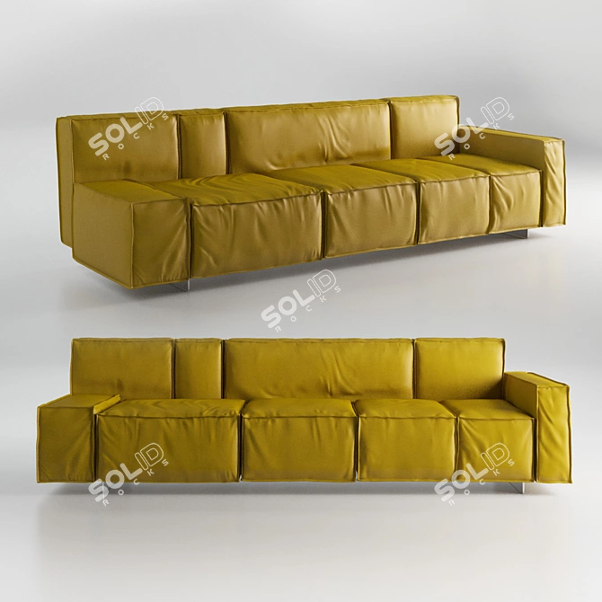 Elegant Palermo Sofa: Perfect for Your Living Space! 3D model image 1