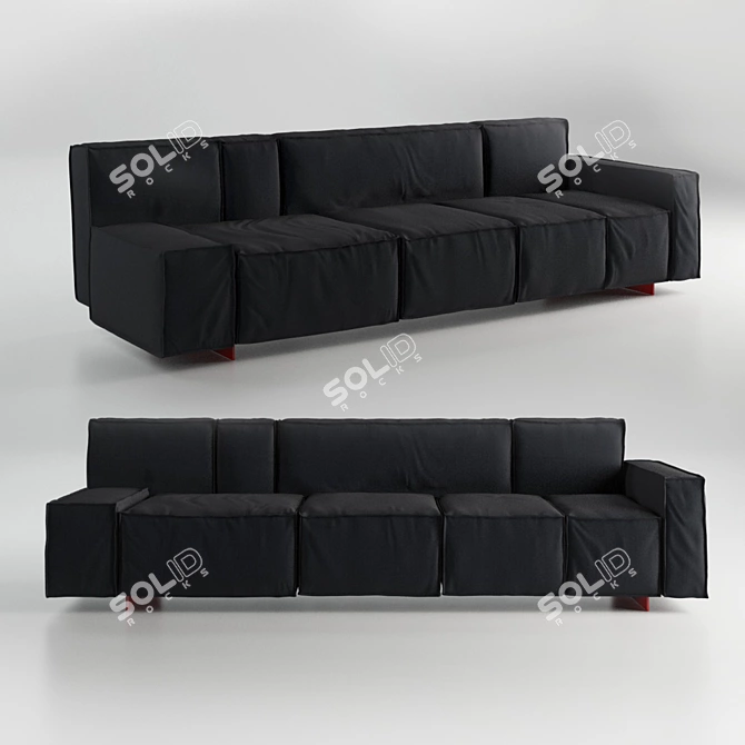 Elegant Palermo Sofa: Perfect for Your Living Space! 3D model image 2