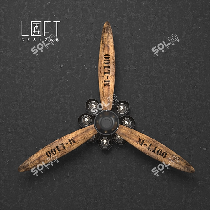 Modern Propeller Sconce 3D model image 2