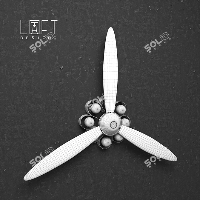 Modern Propeller Sconce 3D model image 3