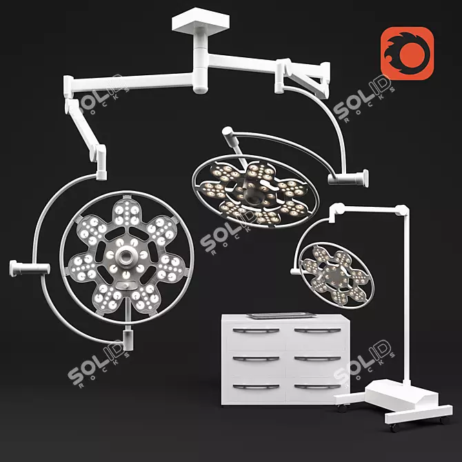 Versatile Medical Lighting Solution 3D model image 1