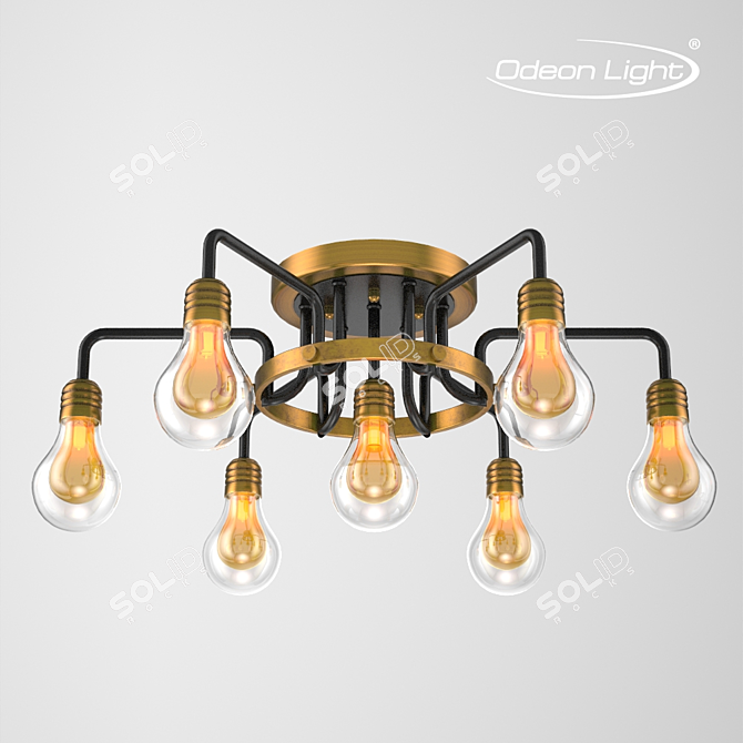 Elegant Alonzo 7-Light Chandelier 3D model image 1