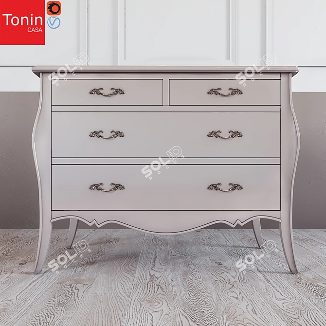 Elegant Tonincasa Bedroom Set 3D model image 2