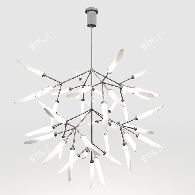 Modern LED Spur Grande Chandelier 3D model image 2