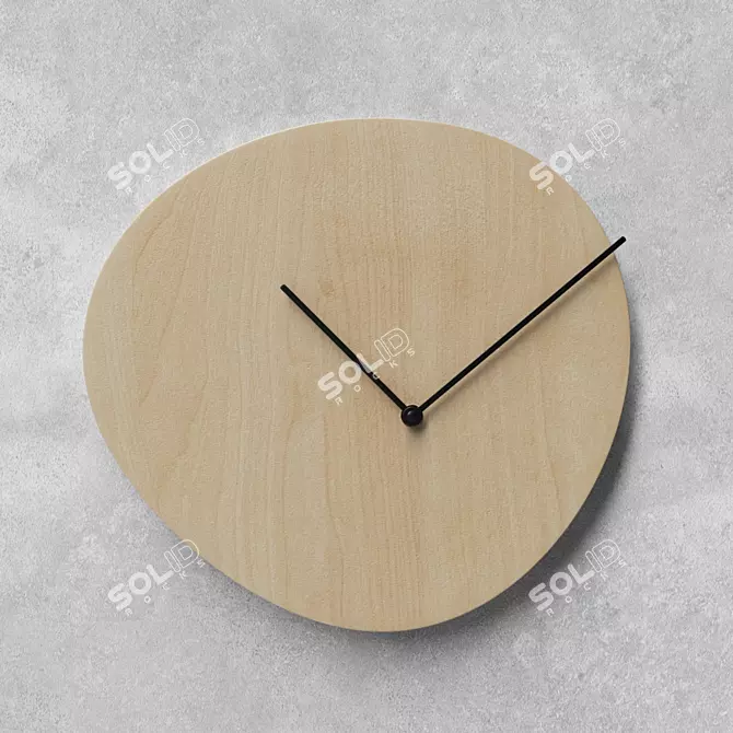 Minimalist Quadrilateral Wall Clock 3D model image 1