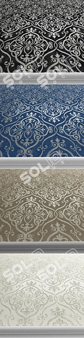 Glam Damask Texture Wallpaper 3D model image 3
