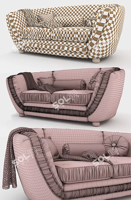 Elegant Miro Sofa by Arredoclassic 3D model image 3