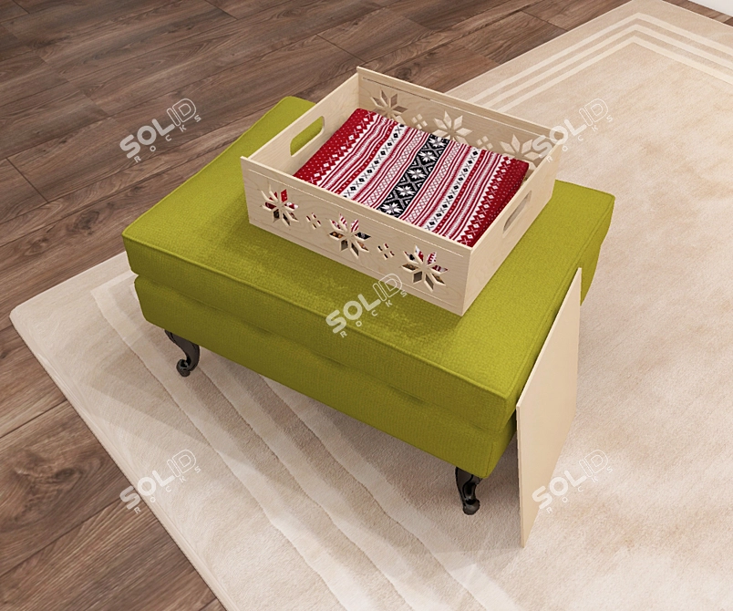 Custom Tray Box for Rug 3D model image 3