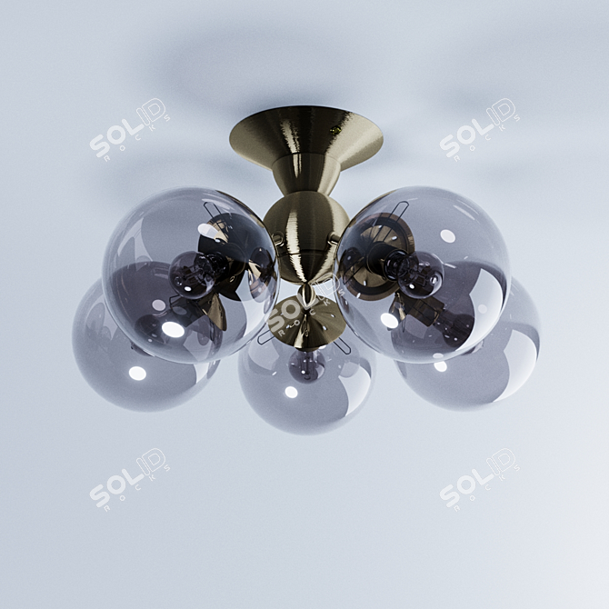 Modern Glass Chandelier: De Markt OLIVIA 6 3D model image 1