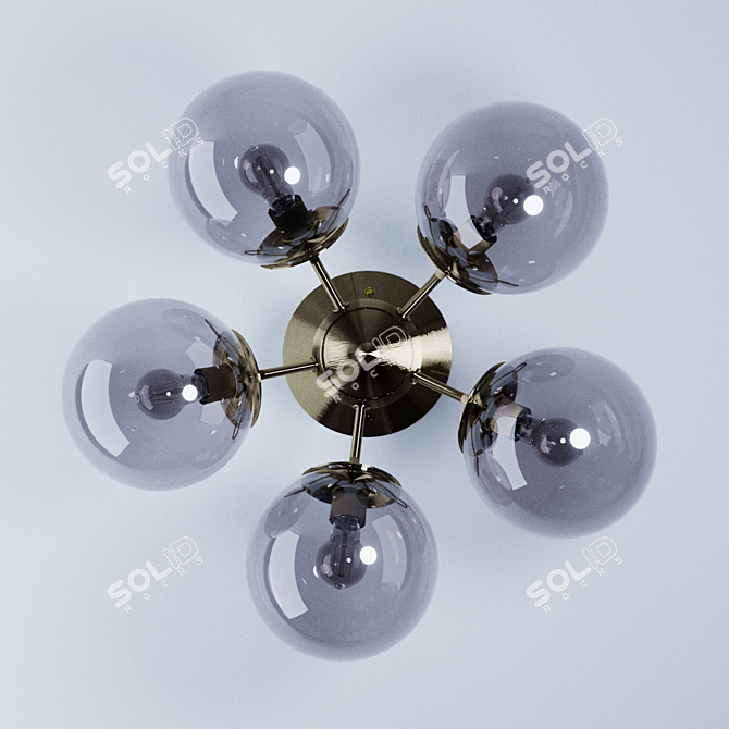 Modern Glass Chandelier: De Markt OLIVIA 6 3D model image 2