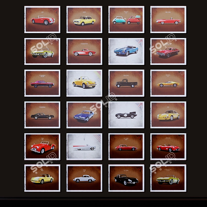 Vintage Automobile Prints by Mark Rogan 3D model image 1