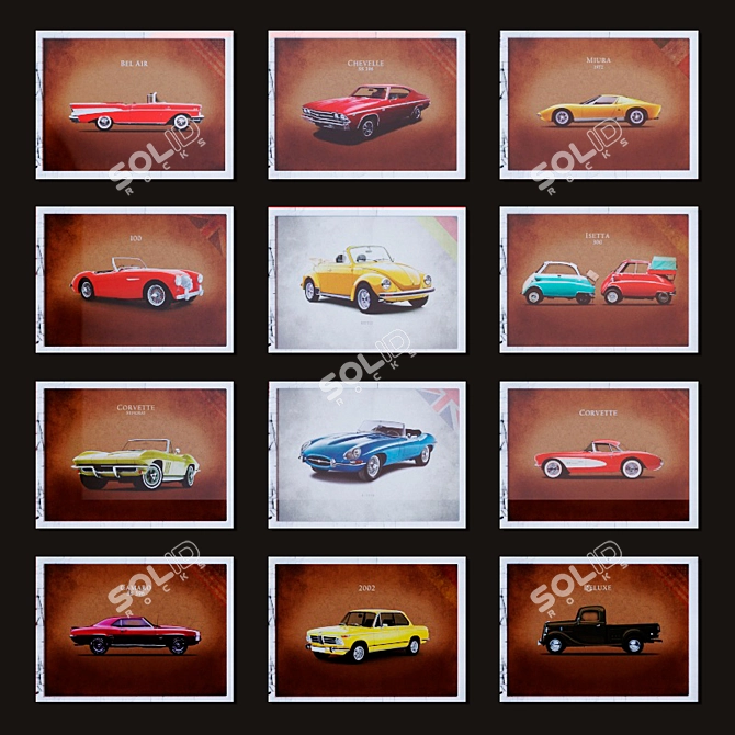 Vintage Automobile Prints by Mark Rogan 3D model image 2