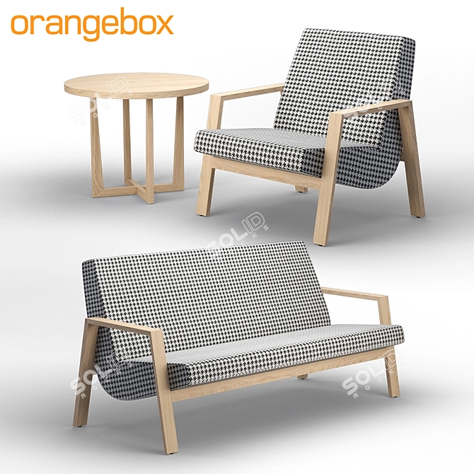 Title: Modern Flex Armchair & Sofa Set 3D model image 1