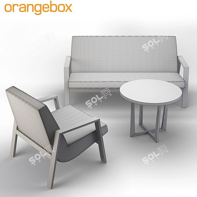 Title: Modern Flex Armchair & Sofa Set 3D model image 2