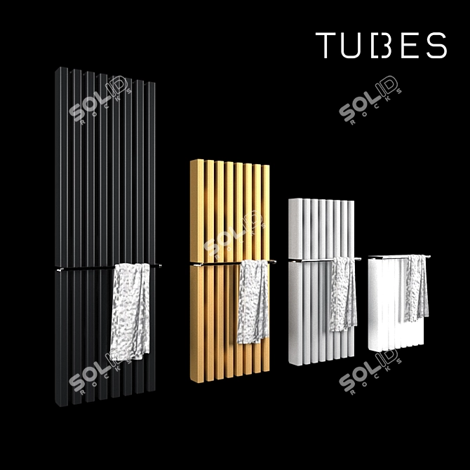 Title: Eco-Friendly Palombo Soho Bathroom Radiator 3D model image 2