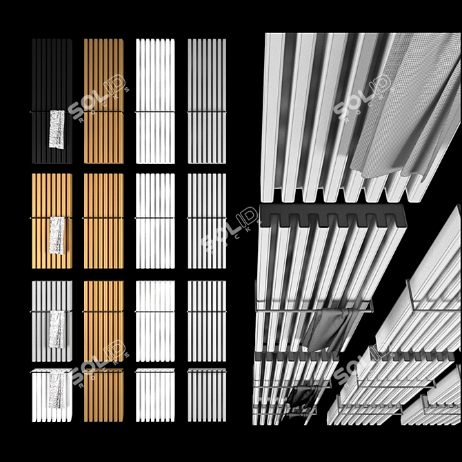 Title: Eco-Friendly Palombo Soho Bathroom Radiator 3D model image 3