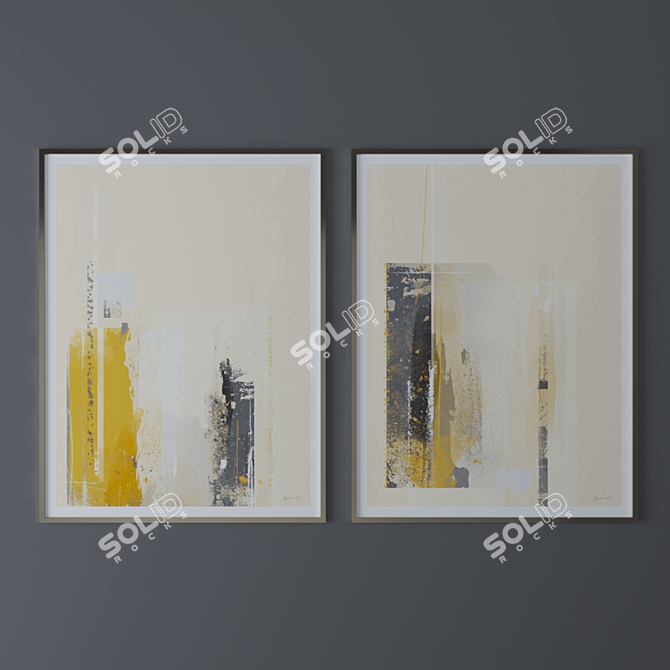  Vibrant Abstract Art Set 3D model image 1