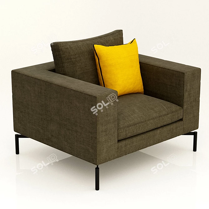 Elevate Your Relaxation: New Standard Lounge Chair 3D model image 3