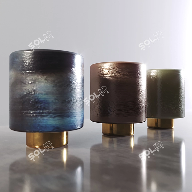Elegant Amara Candle Holders Set 3D model image 2