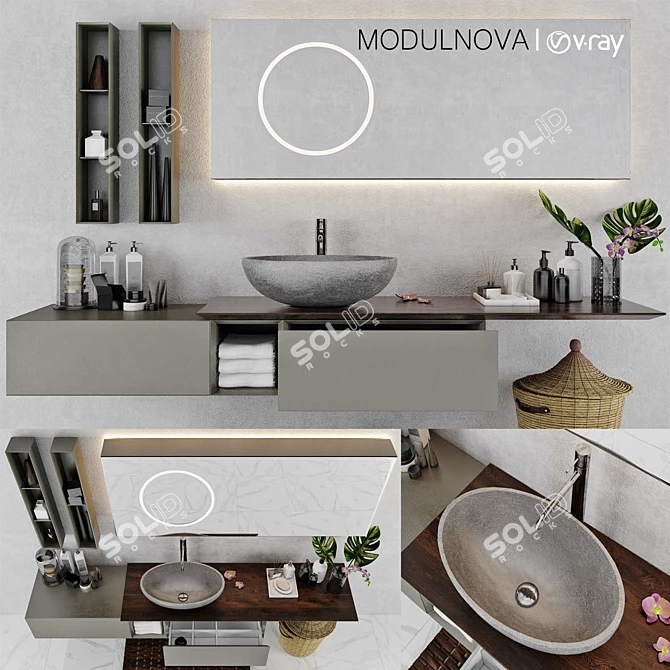 MODULNOVA Infinity_Decor Bathroom Furniture Set 3D model image 1