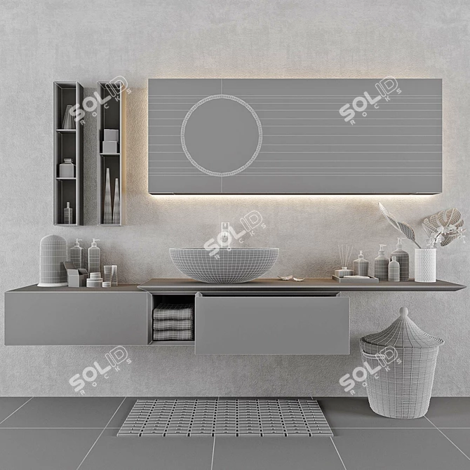 MODULNOVA Infinity_Decor Bathroom Furniture Set 3D model image 3