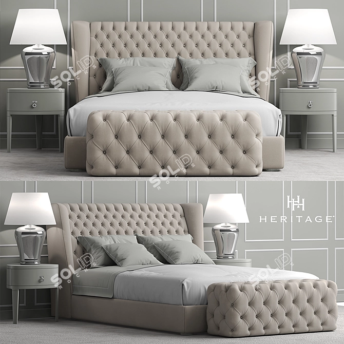 Luxury Four Seasons Bed 3D model image 1