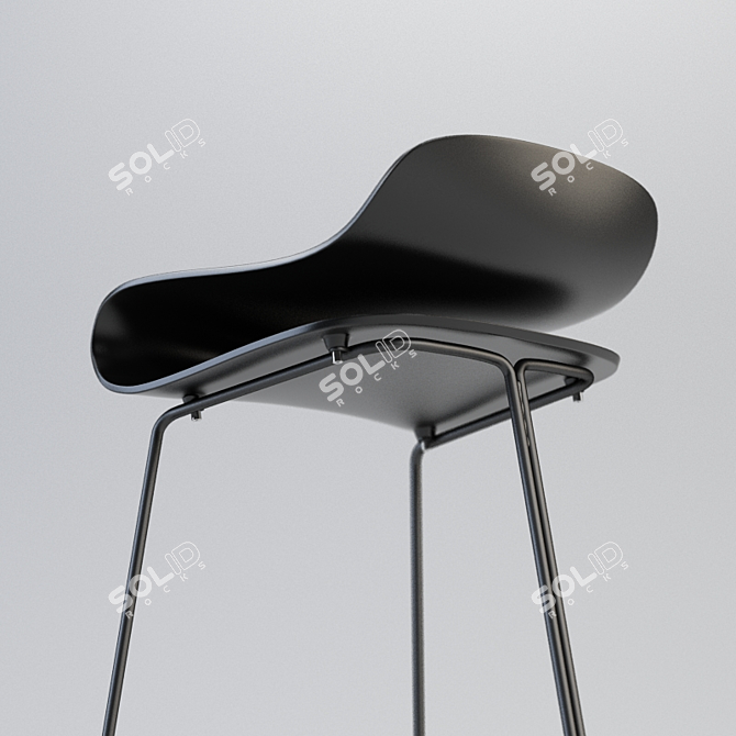 Modern BCN Slide Bar Stool Set 3D model image 3