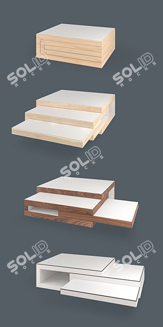 REK Expandable Coffee Table 3D model image 2