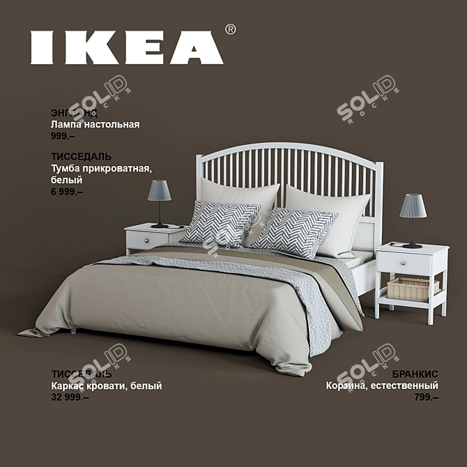 IKEA TISSEDAL Bedroom Set 3D model image 1
