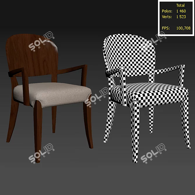 SLEEK SQUERO ARMCHAIR: Modern Design, Comfortable Seating 3D model image 3